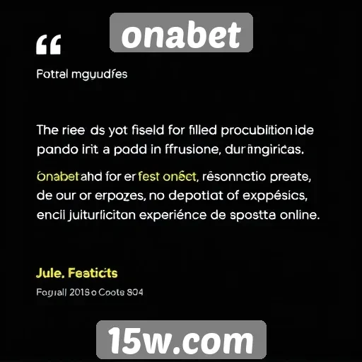 Avaliações de usuários sobre o site onabet