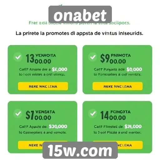 Onabet oferece promoções para novos usuários