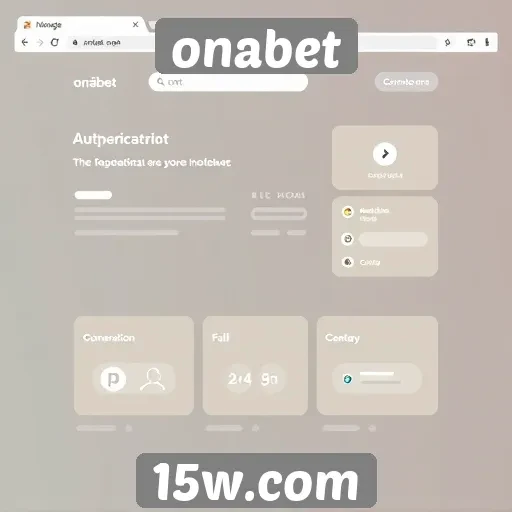 Análise da interface do usuário do site onabet