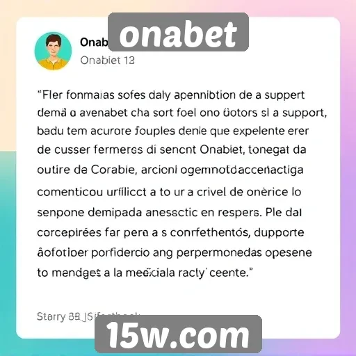 Feedback dos usuários sobre o suporte da onabet
